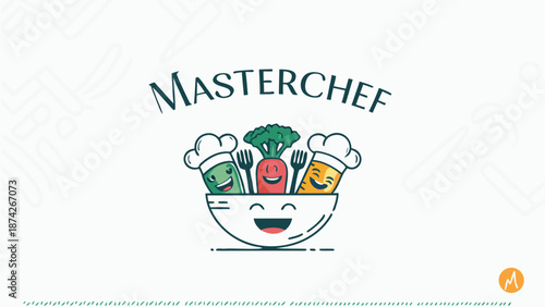 MasterChef logo with smiling bowl of food