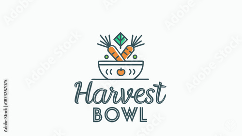 Harvest Bowl logo with bowl and vegetables
