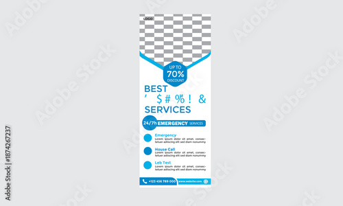 corporate minimal medical rollup banner design 