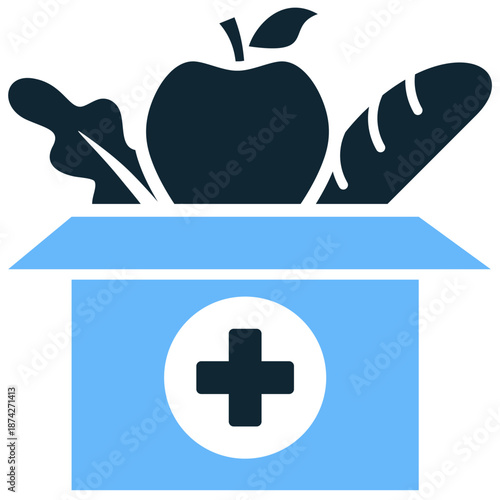 Health food icon vector for diet plans. Ideal for organic nutrition, fresh vegetable symbols, fruit snacks, balanced meals, vegetarian menus, and wellness apps.