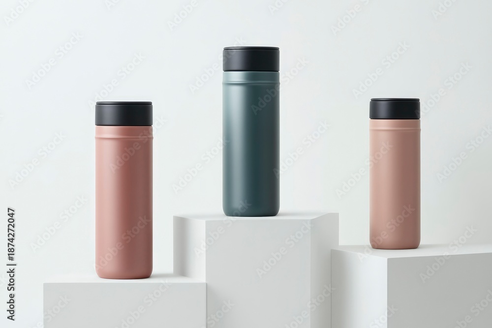 Obraz premium Simple vacuum flask vertical design