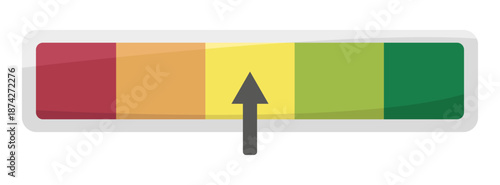Rating slider icon. Scale progress element. Value adjustment symbol. Vector indicator.