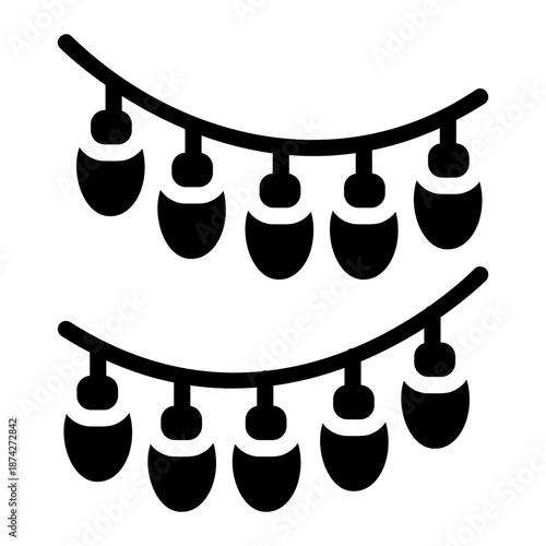 String lights Solid icon