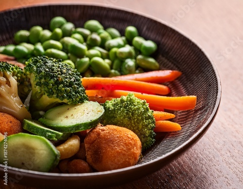 close up of a plant based meal made with organic ingredients for sustainable eating