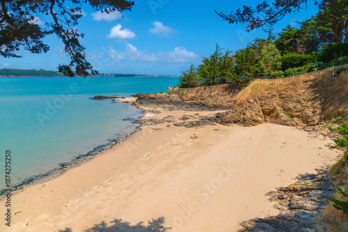 Cove beach Saint-Jacut-de-la-Mer Brittany north west France

