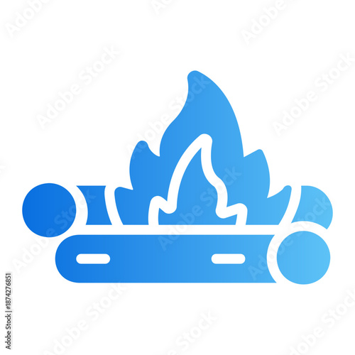 Campfire Line Gradient Icon
