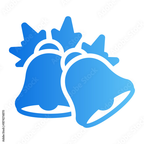 Christmas bells Line Gradient Icon