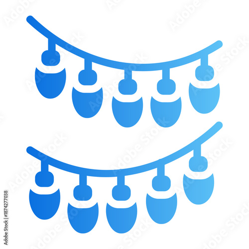 String lights Line Gradient Icon