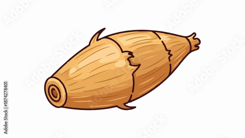 Stylized illustration of a golden, dried stalk bundle, a farm harvest element