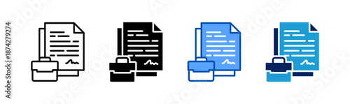 contract icon set multiple style collection