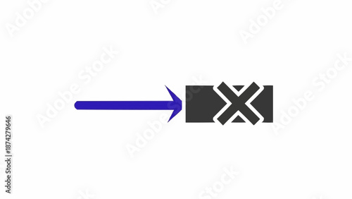 Closeup of a cancel button.