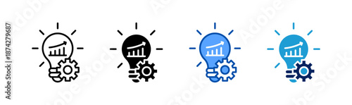 idea icon set multiple style collection