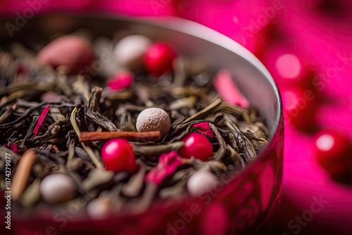 Close Up Of Assorted Flavored Loose Leaf Tea