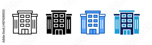 company icon set multiple style collection