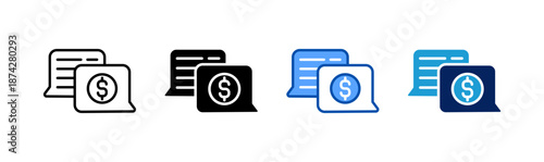 negoiation icon set multiple style collection