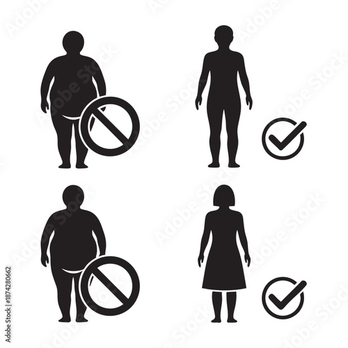 Gender symbols representing male and female with approval checkmarks