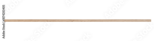 Foto long square wooden rod with natural oak grain texture