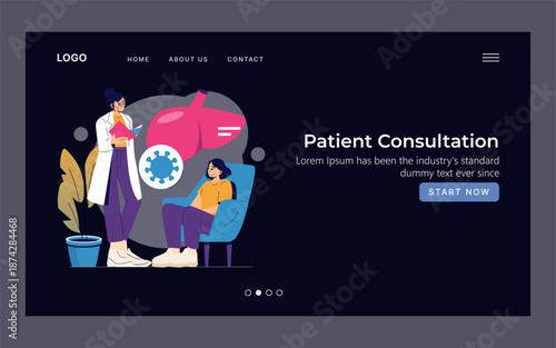 Patient Consultation with Doctor Vector Illustration