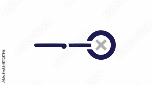 Magnifying glass with a cross.