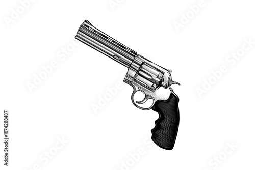 hand-drawn revolver illustration