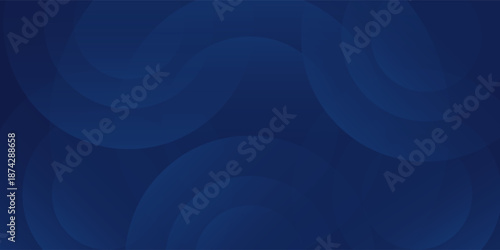 Abstract blue simple glowing geometric lines on dark blue background. modern art good