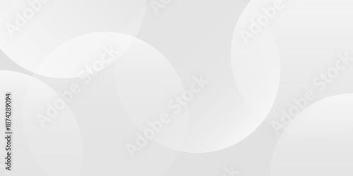 Minimalist white and gray abstract background with soft geometric shapes and halftone dot patterns futuristic good