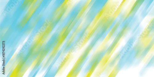 Soft watercolor-style background with diagonal brushstrokes in light blue, green, and yellow, evoking a gentle, airy, and abstract impressionistic feel