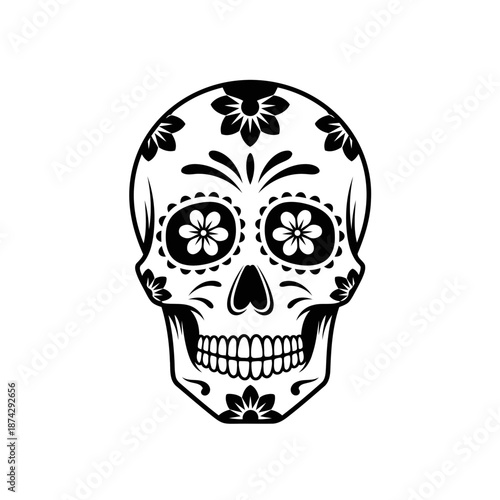 Day of the Dead Skull Illustration