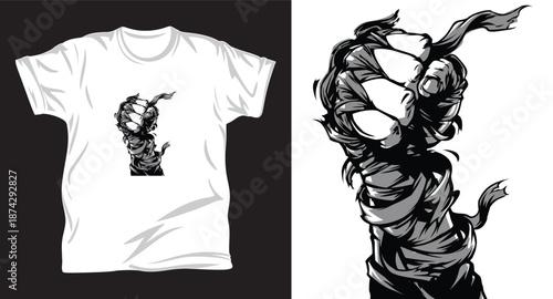 Boxing graphic vector t shirt design print