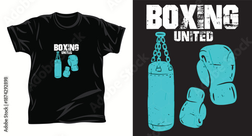 Boxing graphic vector t shirt design print