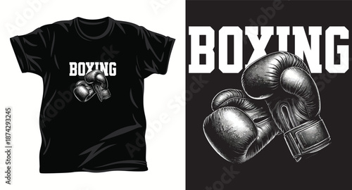 Boxing graphic vector t shirt design print