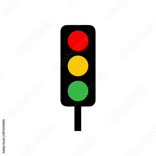 traffic light vector illustration isolated on white background