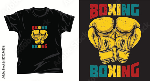 Boxing graphic vector t shirt design print