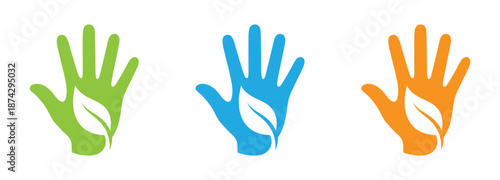 negative space kids hand with mother hand logo design vector graphic symbol icon sign illustration creative idea Pro Vector