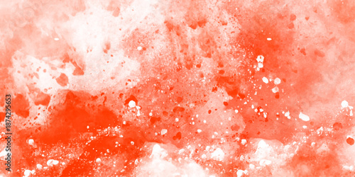 Abstract red water color hand painted art victor illustration .red painted smoky textured white color powder explosion. white and red Smoke background elegant luxury space with stars.	