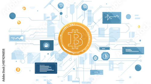 Bitcoin Cryptocurrency Coin Digital Currency Symbol.