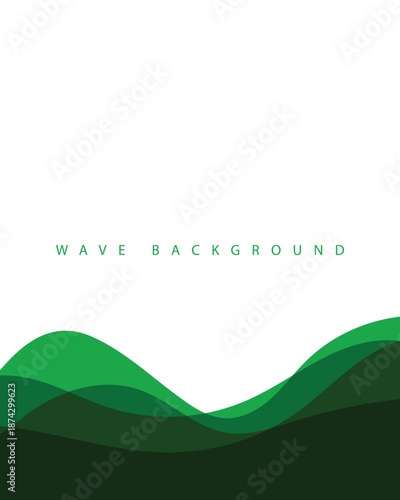 abstract background with green waves