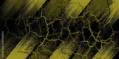 yellow black brush wrap car sticker pattern abstract banner sporty lines black yellow color combination grunge brush modern pattern. vector eps10.