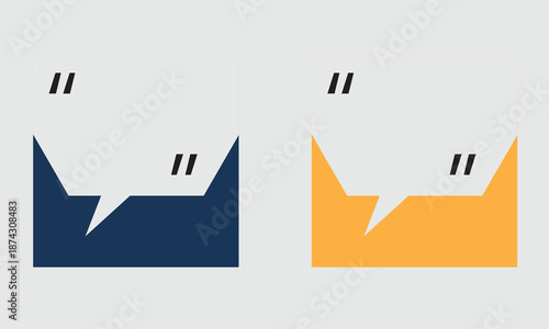 Quote speech bubble testimonial card templates. Modern quote card design templates with speech bubble shapes, ideal for testimonials, reviews, social media posts, and marketing presentations.

