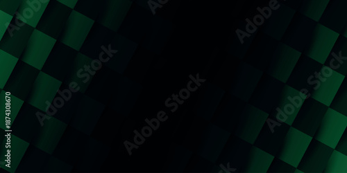 Modern 3D architectural abstract background. Background concept with futuristic 3D green geometric texture. Vector illustration VOL. 4