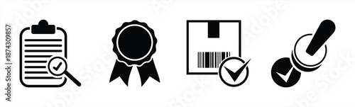 Quality Control and Inspection Icon Set