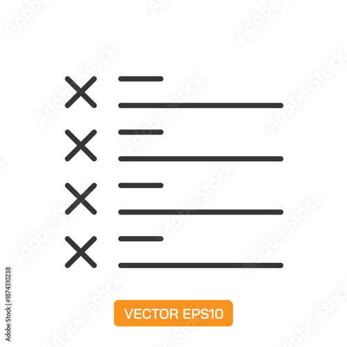 Task Icons. Thin Line Symbol Elements Collection.