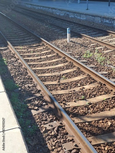 railway tracks in the distance