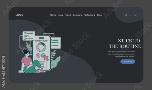 Wellness and Mood Tracking App Vector Illustration