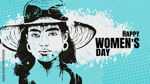 International women's day banner, vector illustration