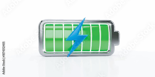 Full battery with lightning bolt