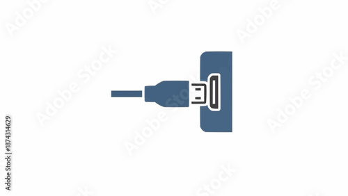 USB connector plug close up.