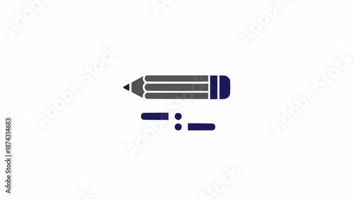 Colorful pencil drawing tool art.