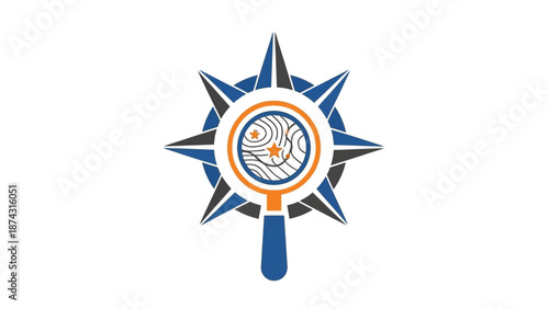 vector illustration of a blue badge