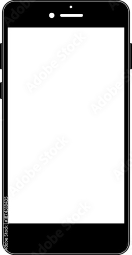 Mockup smart phone new generation Image isolated Transparent screen modern smartphone for Infographic